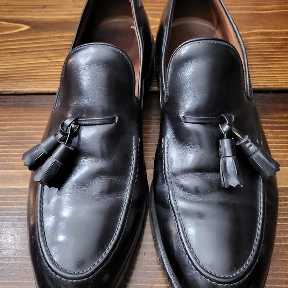 Allen Edmonds SZ 10D Black Leather Saratoga Dress Shoes Mens - Picture 6 of 7